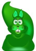green cartoon squirrel