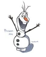 happy Olaf as an illustration