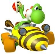 yoshi, mario kart character, render