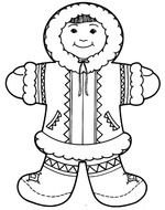 Cute Eskimo Girl Coloring Page Color Luna