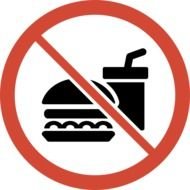 fast food prohibition sign
