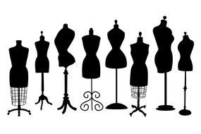 painted black female mannequins