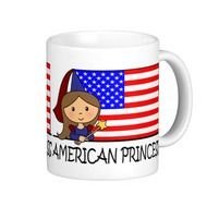 Coffee Mug with american flag drawing