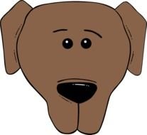 Dog Face Cartoon World Label At Clkercom Vector clipart