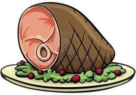 Drawing of the meat on the plate clipart