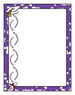 purple frame on graduation sheet