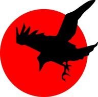 Search Terms Vulture Black And White Raven Crow Full Moon