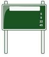 illustration of the green Road Sign