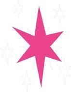 pink Small Star drawing