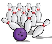 Vector Crashing Into Pins Pows Logocom