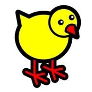 cartoon yellow chicken