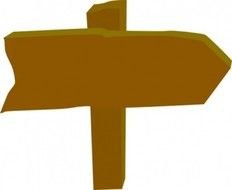 Wood Sign Post Direction Vector Free Download clipart