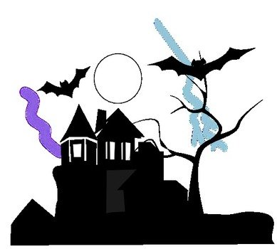 Haunted House Black And White Panda Free N4