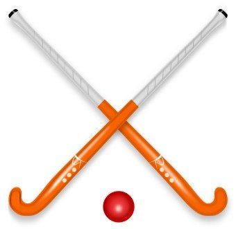 Hockey Stick & Ball Svg Vector