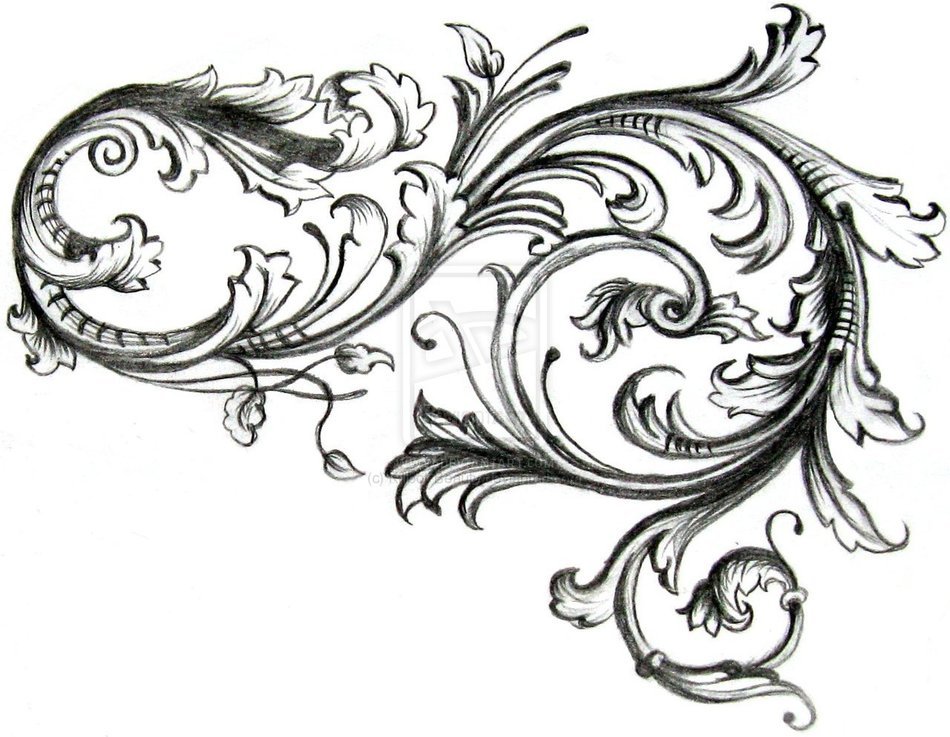 black pattern on a white background