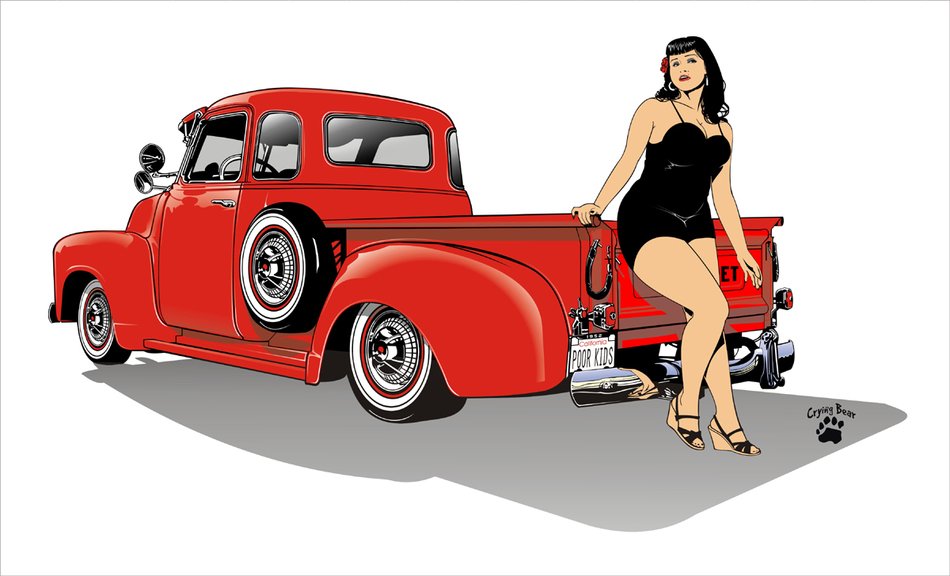 1940 Chevy Truck drawing