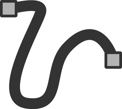 Flat Curve Theme Action Freehand Icon Curves