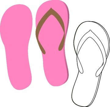 Flip Flops Pink At Clkercom Vector Online clipart