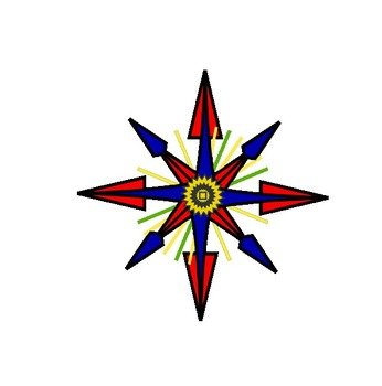 White Letter Point Compass At Clkercom Vector