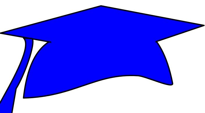 Blue Graduation Cap Vector Online Royalty free image download