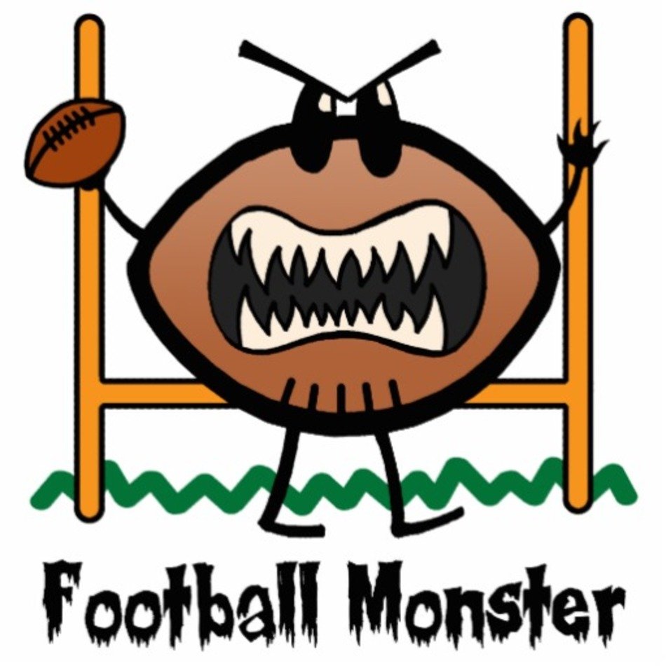 Cartoon Sports Angry Mad Football Monster Cut Out Zazzle