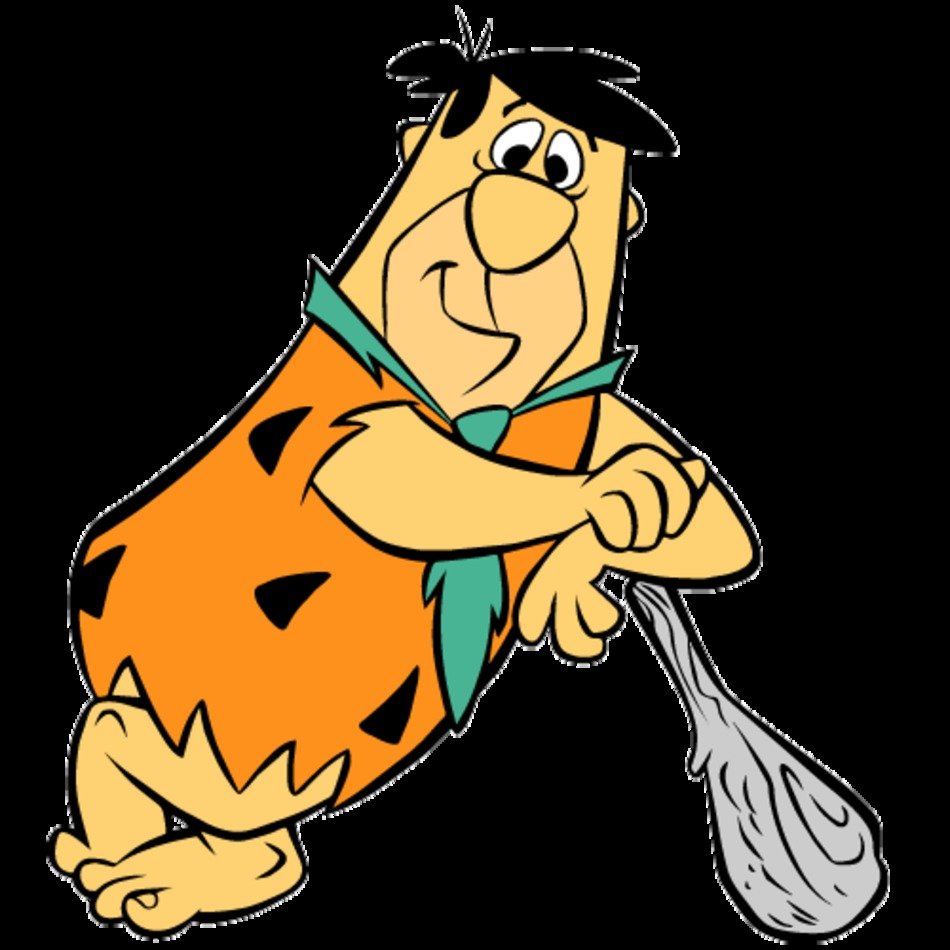 Flintstone drawing on a black background free image download