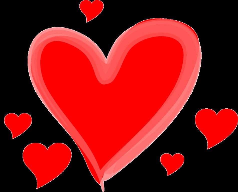Clip art of the red hearts
