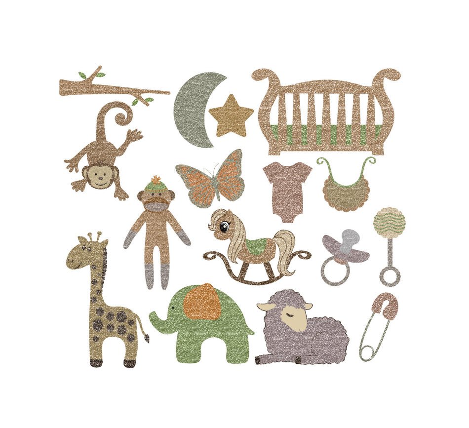 İllustration of Vintage cute animals