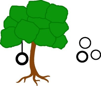 Solid Color With Tire Swing At Clkercom Vector