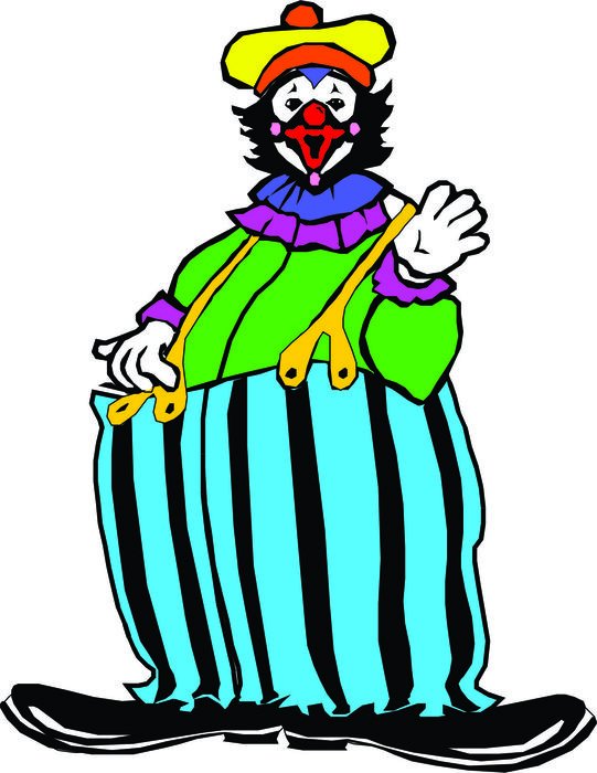 funny drawn clown