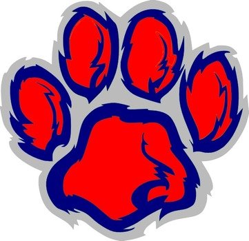 Blue Red Tiger Paw At Clkercom Vector Online