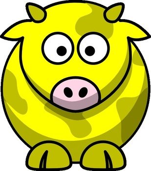 Yellow Cow 2 At Clkercom Vector Online Royalty