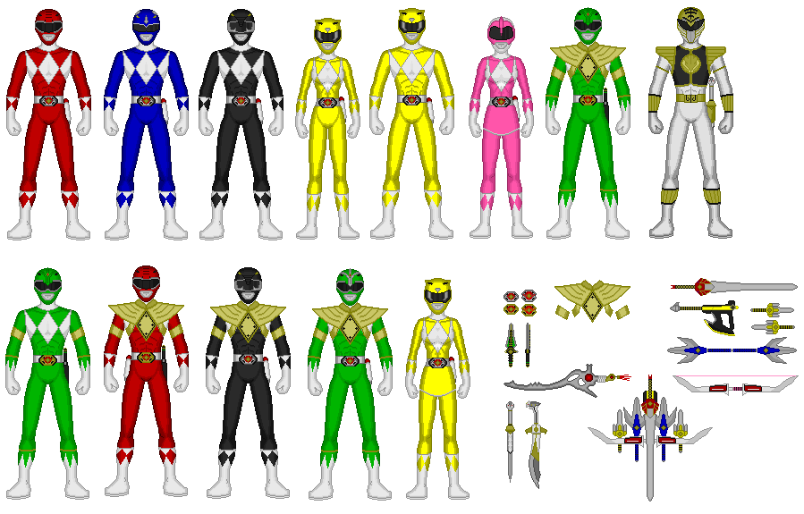 Power Rangers Of Different Colors Free Image Download