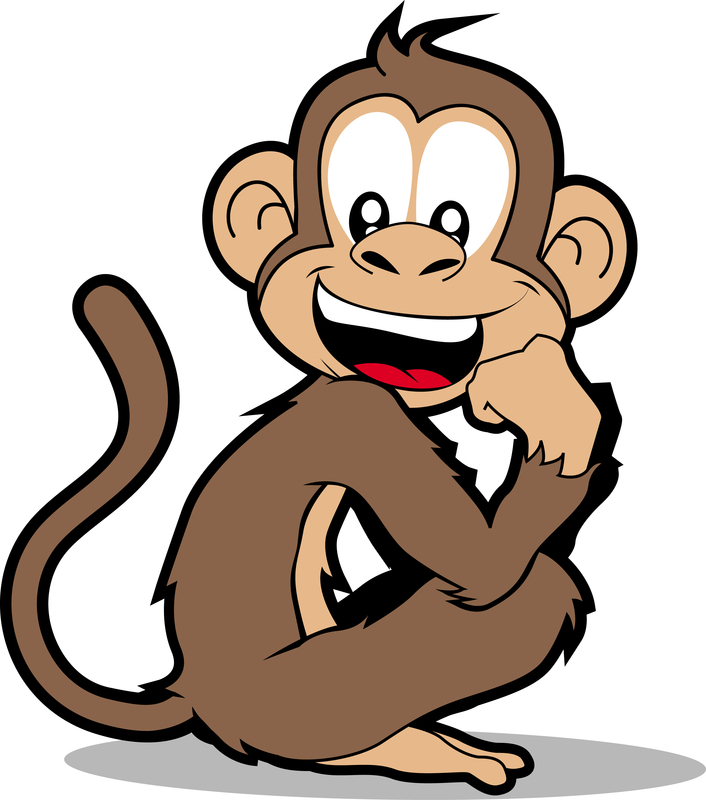 Laughing cartoon monkey free image download