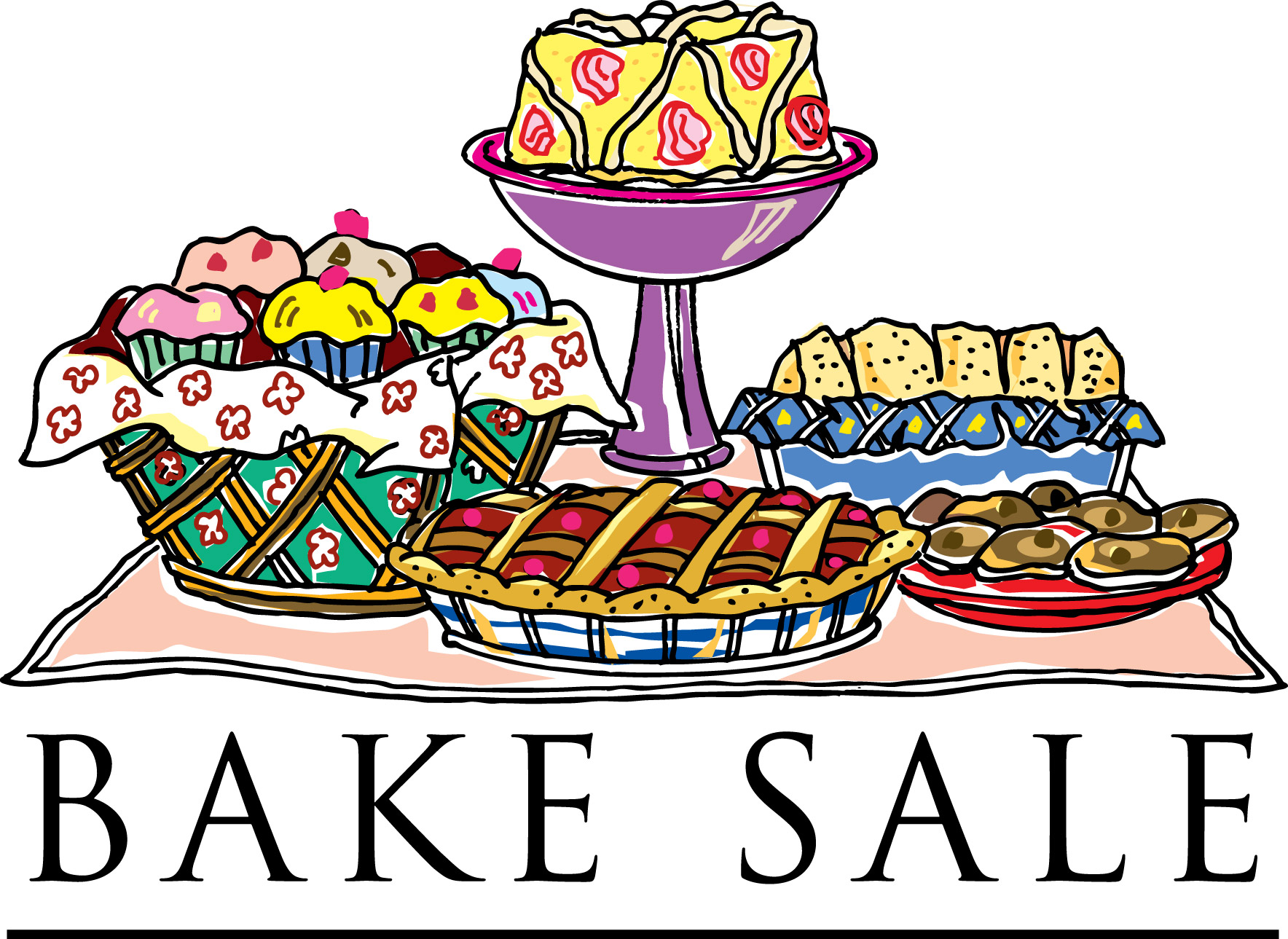 Easter Bake Sale Drawing Free Image Download