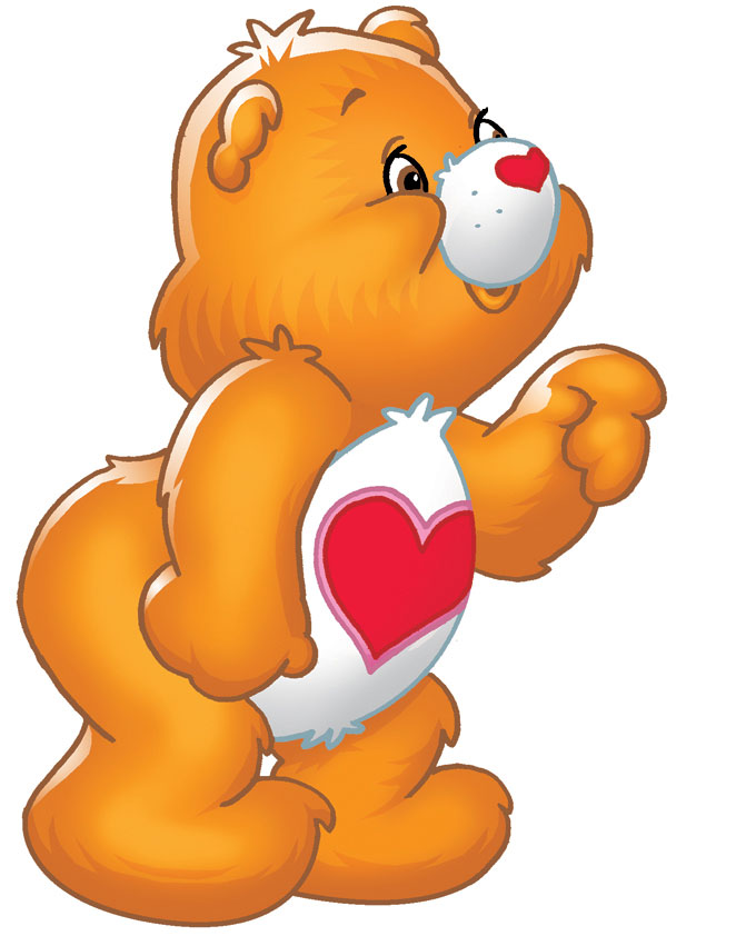 Care orange Bear drawing free image download