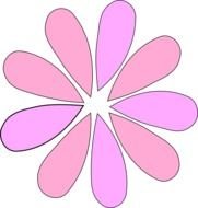 Pink Flower Yellow Center At Clkercom Vector