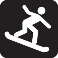 Snow Boarding Black At Clkercom Vector Online