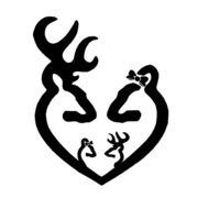 Inch Browning Deer Heart With Baby Bow From Cafedecals On Etsy