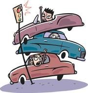 Clipart of funny car crash