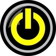 Yellow Power Button At Clkercom Vector Online