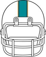 Football Helmet Outline drawing