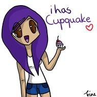 drawing of a girl with purple hair