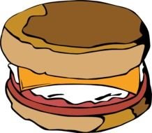 Sausage and eggs clipart
