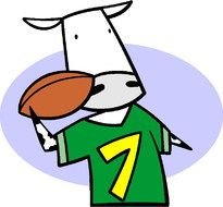 Clip Art of cartoon cow