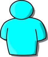 Light Blue Person At Clkercom Vector Online