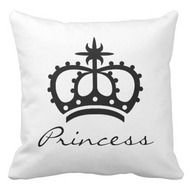 Black And White Royal Crown Silhouette Princess Zazzle