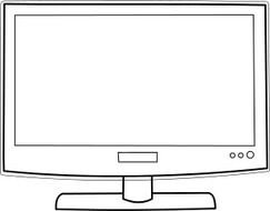 Television By Lmproulx Flat Hdtv Lcd Line Art
