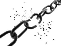 drawn broken chain