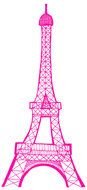 Clipart of Pink Eiffel Tower